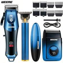WEEME 4-In-1 Men's Grooming Kit - Rechargeable Hair Clipper, Beard Trimmer, Nose Hair Trimmer And Electric Shaver, Wireless Multi-Functional Haircut Set With Adjustable Comb, Ideal For Home Haircut, Beard Styling And Personal Care - Multicolor - View 12