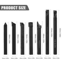 7pcs 10mm Shank Lathe Turning Tool Holder Boring Bar with Carbide Inserts - Juego de herramientas de torneado - Ver 2