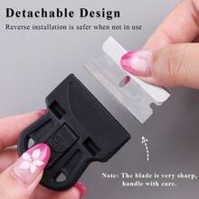 Mini Nail Art Stamping Scraper, Portable With Detachable Blades, Glue Remover, Cleaner And Multi-Functional Tool - Multicolor - View 3