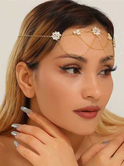 Luxurious Zirconia Women's Headchain, Elegant Party Headpiece Jewelry