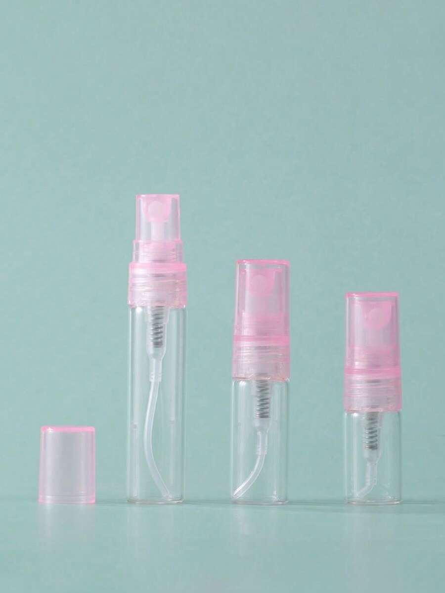 磨砂玻璃精油滴管樣品瓶附玻璃滴管,香水芳療化妝品容器,透明玻璃液體瓶配金色瓶蓋,旅行裝香水化妝品玻璃瓶,適用於度假、居家、學校、客廳、臥室、浴室、家居裝飾、旅行用品 - 彩色 - 查看 1