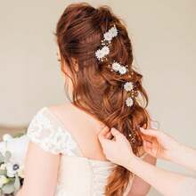 200 piezas de cabezas de flores de margarita artificial - Crisantemo falso para manualidades DIY y accesorios para el cabello - Blanco - Ver 3