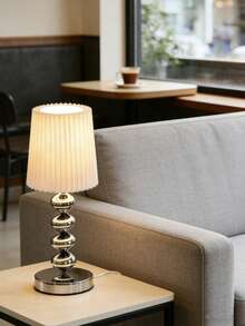 1pc USB Powered High-Quality Metal Retro Desk Lamp, Suitable For Bedside, Hostel, Dining Room, Camping, Minimalist Warm Light Atmosphere Lamp - Silver - View 10