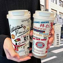 2026 FIFA 世界盃皇家馬德里隊徽保溫杯，520ml 316不鏽鋼便攜咖啡杯，學生旅行水壺，球迷周邊車用馬克杯，送給男性的創意禮物，俱樂部紀念款 - 彩色 - 查看 2