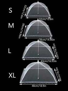 Foldable Food Cover Net - Washable Fine Mesh Food Tent, Fly/Mosquito/Cockroach Proof - Multicolor - View 3