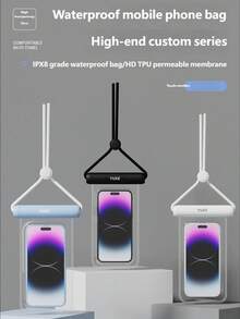 Waterproof Phone Pouch, Touch Screen, Suitable For Swimming, Delivery, Dustproof Sealed Transparent Phone Case - Multicolor - View 2