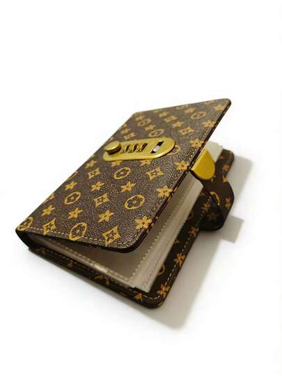 1 pieza Billetera con cerradura de contraseña para almacenamiento de efectivo, libro de colección de billetes de gran capacidad, adecuado para ahorros diarios