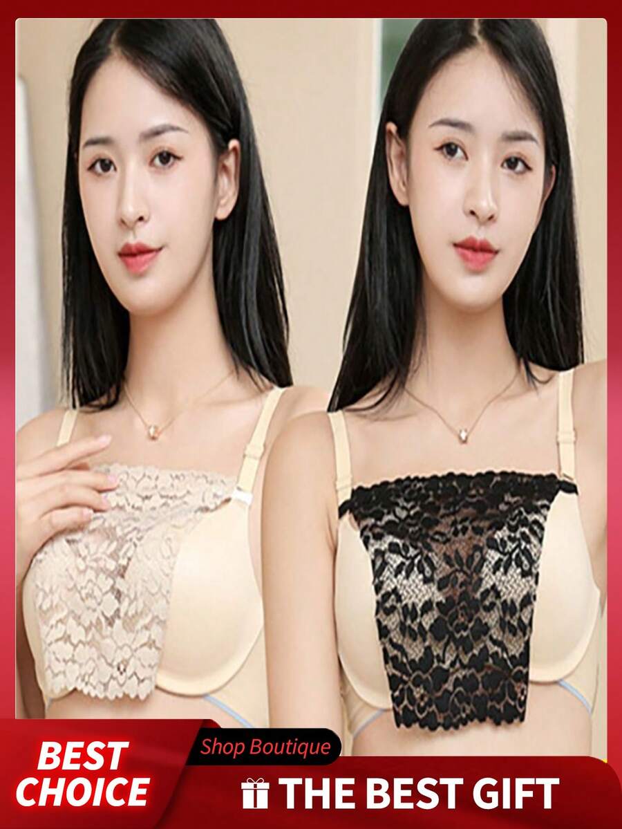 Áo lót ren không đường may, không dây, kiểu dáng ngắn, gợi cảm (1/3/6 chiếc) - Một kích cỡ phù hợp cho tất cả - Xem 1