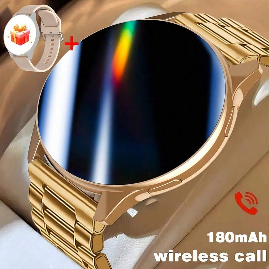 1.28" HD Display, Wireless Calling, Customizable Wallpaper, Compatible With Android & IOS, Includes Fitness Tracking, Message Alerts & Music Control, Interchangeable Straps, Suitable For Both Men And Women