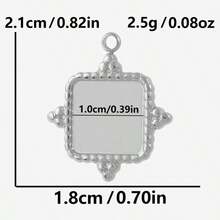 2pcs Assorted Geometric Shapes Including Rectangle, Circle, Oval, Square 304 Stainless Steel Pendant, Jewelry Making Charms, Suitable For DIY Photo, Stone, Resin Jewelry Trays And Bases, Vintage Personalized Accessories For Men And Women - Geometry - View 16