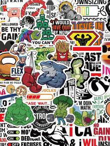 50 miếng dán graffiti thể thao sáng tạo, hình dán thời trang vui nhộn cho ốp điện thoại, laptop, vali, ván trượt, xe đạp, mũ bảo hiểm, phòng tập thể dục, trang trí. Nhãn dán in HD PVC, nhãn dán vui nhộn, đồ dùng làm sổ lưu niệm Kindle, nhãn dán laptop. - 1 Set - Xem 1