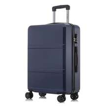 YONSLY Hard Shell Suitcase 16/20/24/28 Inches With 4 Wheels 360° Combination Lock Soft Rubber Handle Mesh Pocket Lightweight Suitcase For School - 深藍 - 查看 10