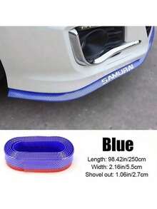 1pc Car Front Bumper Lip Protector, Carbon Fiber Pattern, Plastic Material, Rubber Trim For Car Modification, Suitable For Most Vehicle Models - Anti-collision Strip - View 12