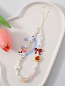 SANRIO 1 chiếc móc khóa điện thoại  3D màu hồng đính hạt, móc khóa hình nơ hoạt hình thủ công, mặt dây chuyền pha lê hình máy ảnh CCD tự làm sáng tạo, phụ kiện chống thất lạc tương thích với Android và hầu hết các điện thoại thông minh, quà tặng cho mẹ, gia đình, bạn bè, trẻ em, sinh nhật, ngày lễ. - KTM6 - Xem 14