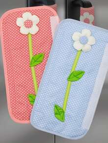 2pcs Floral Pattern Refrigerator Handle Dust Cover, Cute Floral Fabric Refrigerator Handle Protector, Suitable For Refrigerator, Cabinet, Wardrobe, Oven And Other Scenarios, Applicable To Kitchen, Bedroom And Other Scenes, Refrigerator Door Handle Cover, Refrigerator Handle Sleeve - Multicolor - View 10
