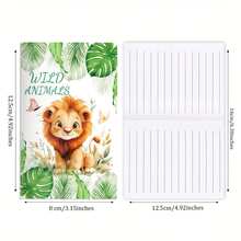 1/6/12 cuốn sổ tay mini chủ đề động vật rừng: Sư tử, Hổ, Thỏ, Cú. Thích hợp làm quà tặng cho giáo viên, quà tặng học sinh, đồ dùng cho tiệc sinh nhật. - động vật rừng - Xem 2