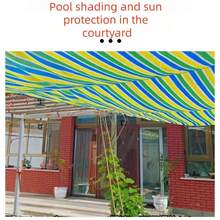 Esta malla de sombreado solar resistente a los rayos UV está disponible en 12 tamaños diferentes, es duradera y resistente al desgarro, y es fácil de instalar en balcones, patios y piscinas, proporcionando un excelente sombreado solar, pantalla y protección de privacidad. - Verde - Ver 6