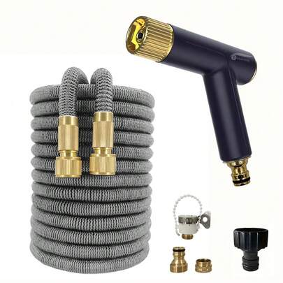 GOUN HOSE Ống nước đa năng có thể kéo dài, dùng để rửa xe áp lực cao, có chức năng phun nước, súng phun nước tưới cây nhà cửa, dài từ 25-150ft.