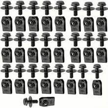 10/20/50pcs Multi-Functional Durable Metal Self-Tapping M6 Screw Set - Includes U-Clips, Machine Bolts, Rivets And Fasteners, Anti-Corrosion Auto Repair Parts Suitable For Motorcycle Engine Cover, Car Bumper Lining, Bumper, Body Panel And Safety Fixation - A - View 9