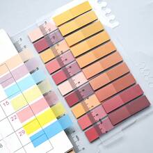 800 piezas/paquete 4 estilos de notas adhesivas transparentes de PET, pegatinas de índice con estilo europeo retro, adecuadas para estudiantes y uso de oficina - Unitalla - Ver 5