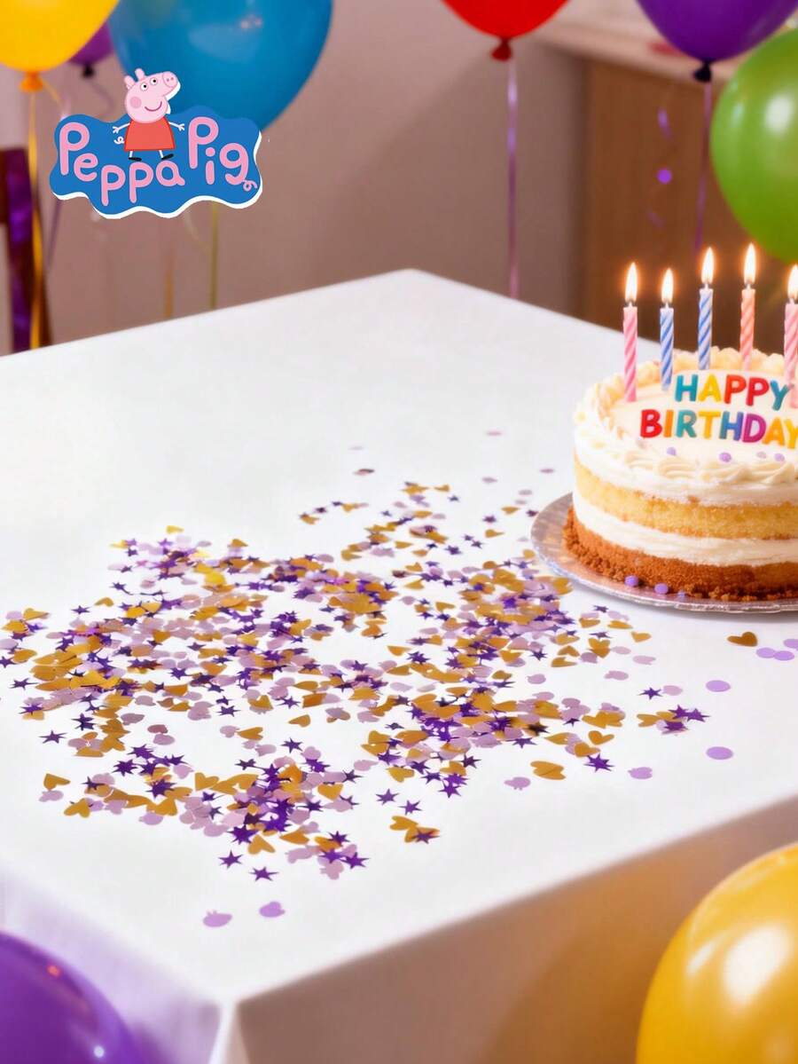 Hasbro 2件装官方授权派对闪光彩纸屑闪亮卡通主题装饰,适用于生日庆祝活动 - 彩色 - 查看 1