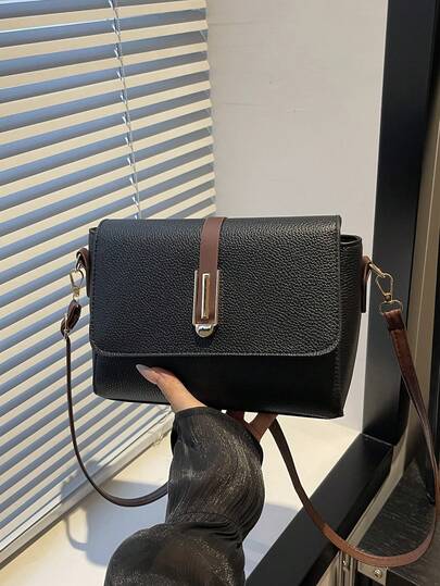 2026 New Summer Women's Shoulder Bag, High-End Colorblock Small Square Bag With Large Capacity