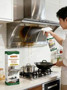 JUE FISH 1瓶/120毫升厨房除油清洁剂，多用途清洁剂，可去除油污，适用于清洁炉灶、烤箱、微波炉、炊具、水槽、水龙头、瓷砖、不锈钢、陶瓷、玻璃和耐热塑料表面。 - 液體 - 查看 10