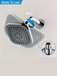 这款高压4英寸方形花洒造型时尚，用途广泛。它功能强大且奢华，配备小巧的硅胶喷嘴和可拆卸的手持花洒。简约的方形设计和耐用的塑料材质，结合高压节水技术，带来如雨淋般的淋浴体验。 - 彩色 - 查看 5