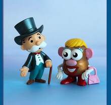 Jada Hasbro 官方出品的波茨太太和波茨先生大富翁2.5英寸金属人偶——桌面摆件、收藏人偶、生日礼物 - 彩色 - 查看 5