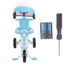 Triciclo para bebé con manillar ajustable para padres, música, luz y capota plegable. Triciclo para niños pequeños de 18 meses a 5 años. - Azul - Ver 10