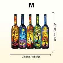 1件裝 Bottle Of Life 木製不對稱拼圖，動物造型2D拼圖玩具，適合兒童與成人，益智遊戲，派對、節日、聖誕與生日禮物，獨特魔幻桌面裝飾創意木製拼圖禮品 - 彩色 - 查看 14