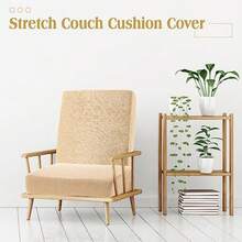 8 Waterproof Patio Stretch Sofa Cushion Covers Outdoor Cushion Covers Replacement Couch Slipcovers Sofa Seat Cover Soft Flexibility Chair Cushion Cover Furniture Protector for Pet Beige - Beis - Ver 4