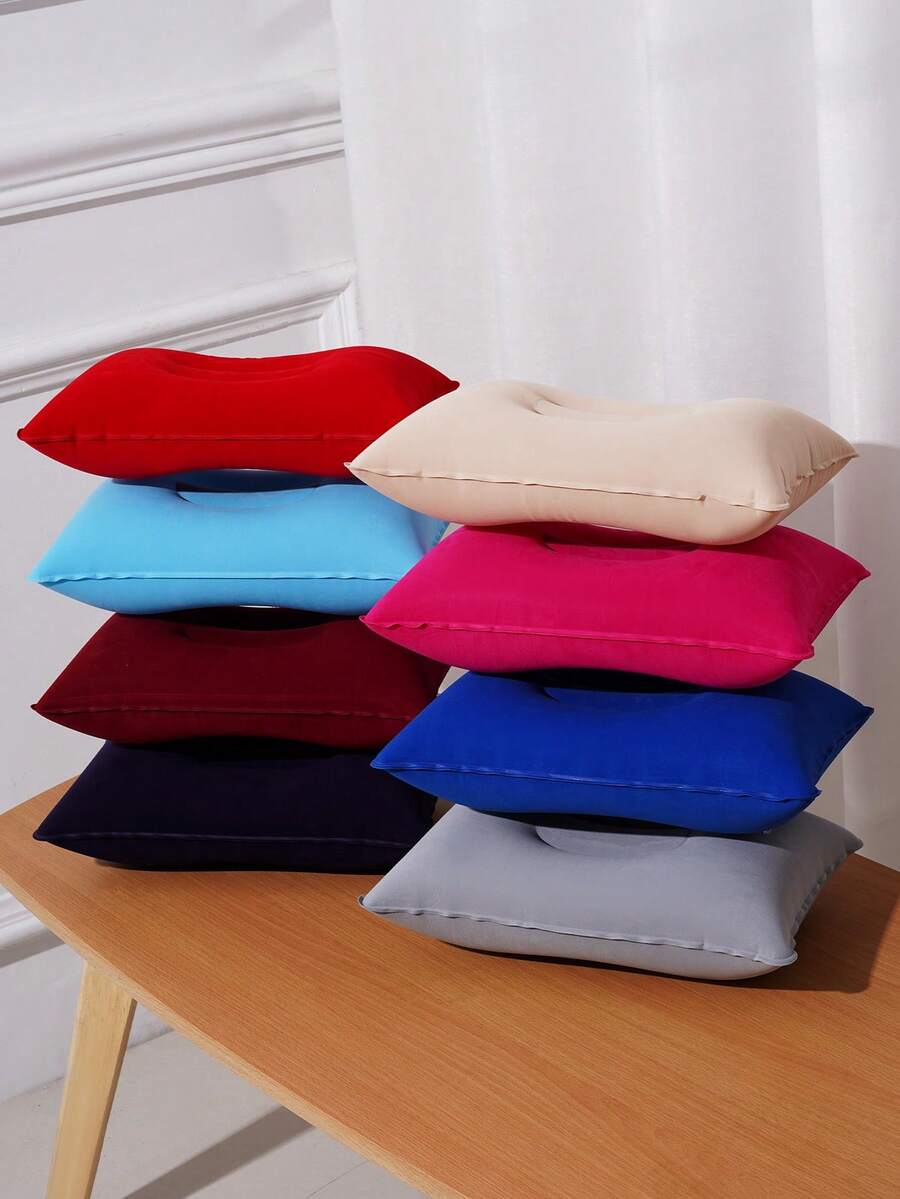 2pcs Inflatable Pillow, Ultra-Lightweight Camping And Travel Pillow, Ideal For Hiking, Backpacking, The Office And Relaxation - Small Square Pillow - View 1