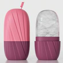 1pc Facial & Eye Ice Roller, Silicone Ice Mold For Face Massage & Icing, Face Roller With Leak-Proof Cover - Multicolor - View 16