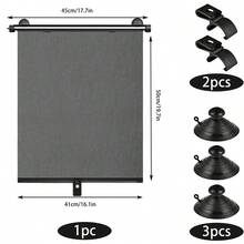 Suction Cup Retractable Blackout Curtain Sun Visor, Suitable For Car Side Windows, Portable Curtain Sunshade For Office, Home, Kitchen, Indoor And Vehicle - Sunshade Curtain - View 14