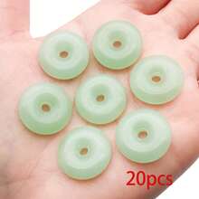 20个圆形玻璃和平扣吊坠，祝福扣挂件，适用于DIY项链、手链、耳环等首饰制作工艺品，尺寸：8/10/12/15/18/20/22/25毫米 - 彩色 - 查看 18
