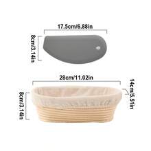 Rổ ủ bột có lưỡi gạt silicon, bộ ủ bột chua hình bầu dục, rổ ủ bánh mì để nướng, dụng cụ làm bánh mì tại nhà, đồ dùng làm bánh. - Nhiều màu - Xem 15