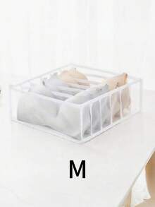 3 piezas Cajas de almacenamiento plegables para armario, organizador de cajones multiusos para ropa interior, calcetines y sujetadores con divisores de malla transpirable - Multicolor - Ver 12