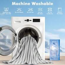 Manta Enfriamiento Rayas Grises de Doble Cara Q-MAX > 0.5 ARC-Chill - Cobijas Fría de Verano para Cama Sofá Silla Viajes Cooling Throw para Mantener el Cuerpo Fresco para Dormir 150 * 200cm - Rayas Grises - Ver 5