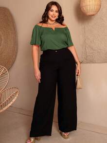 Women's Plus Size  Blouse - Military - View 3