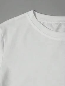 Women'S Floral Print T-Shirt, Casual Short-Sleeve Top With A Round Neck For Spring And Summer - White - View 5