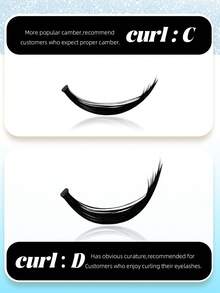 Colash Offers 144 Single-Cluster False Eyelashes In Row 12, With 50D C/D Type Curled And 8-18mm DIY Eyelash Clusters. These Eyelashes Feature A Tail Elongation Design, Creating A Fluffy And Natural Look. - D - View 7