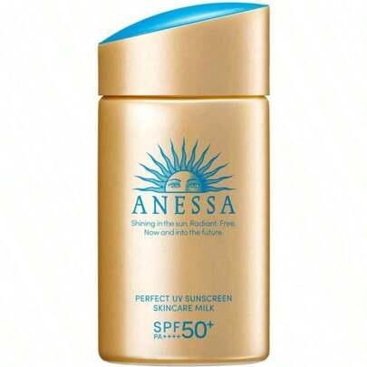 Anessa 安耐晒完美防晒乳液 SPF50+ PA++++ 60毫升/2盎司 | 日本销量第一的防晒霜，持久防护 | 轻盈不黏腻，丝滑质地 | SPF50+ PA++++ 广谱UVA/UVB防护 | 防水、防汗、防油，全天持妆