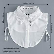1pc Versatile Lace Trim Detachable Collar, Fashion Shirt Collar Insert For Women - Multicolor - View 2