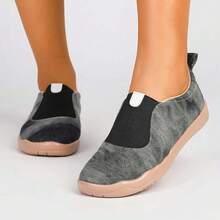 Women's Retro Style Comfortable Casual Sports Shoes | Easy Slip-On Design - Black - View 3