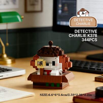 300+ piezas Juego de bloques de construcción de escondite para gatos y perros, decoración de escritorio, bloques de ensamblaje de animales gatos y perros, juguete antiestrés, regalo festivo, regalo de cumpleaños