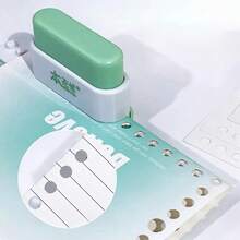 5-Hole Binder Punch: Office Desk Organizer, Perfect For DIY Notebook And File Binding, JWCB Craft Paper Punch Tool - Green - View 2