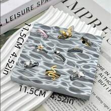 Creative Wave-Themed Jewelry Display And Storage Ornaments -- Giving Each Of Your Rings Its Own Special Place. - Multicolor - View 11