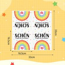 Servietten Regenbogen - Bunte Tischdekoration für Geburtstagsfeiern & Partys-Partyzubehör-Set - Übersicht 7