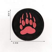 Cartoon Paw Print Embroidered Patch, Iron-On/Sew-On Applique, For DIY Clothing & Accessories Customization, Sewing Accessory - Ironing Style - View 4